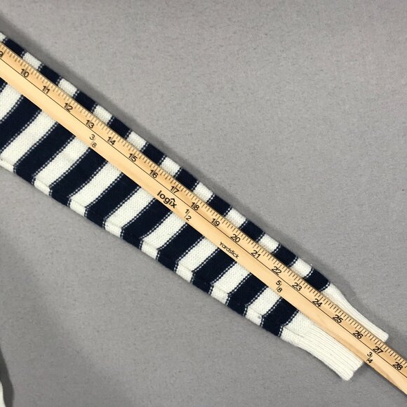 American Eagle Sweater Womens Medium Blue White Striped Pullover Knit Round Slit - Picture 12 of 12